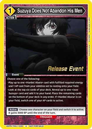 Suzuya Does Not Abandon His Men (UEPR/TKG-1-030) - UE18BT Tokyo Ghoul Release Event - Card Brawlers