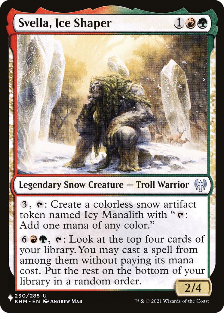 Svella, Ice Shaper [The List] - Card Brawlers