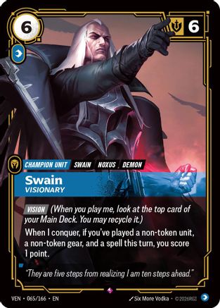 Swain - Visionary (065/166) - Vendetta Foil - Card Brawlers