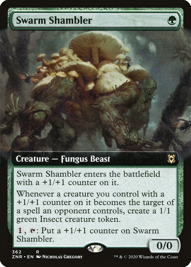 Swarm Shambler (Extended Art) [Zendikar Rising] - Card Brawlers