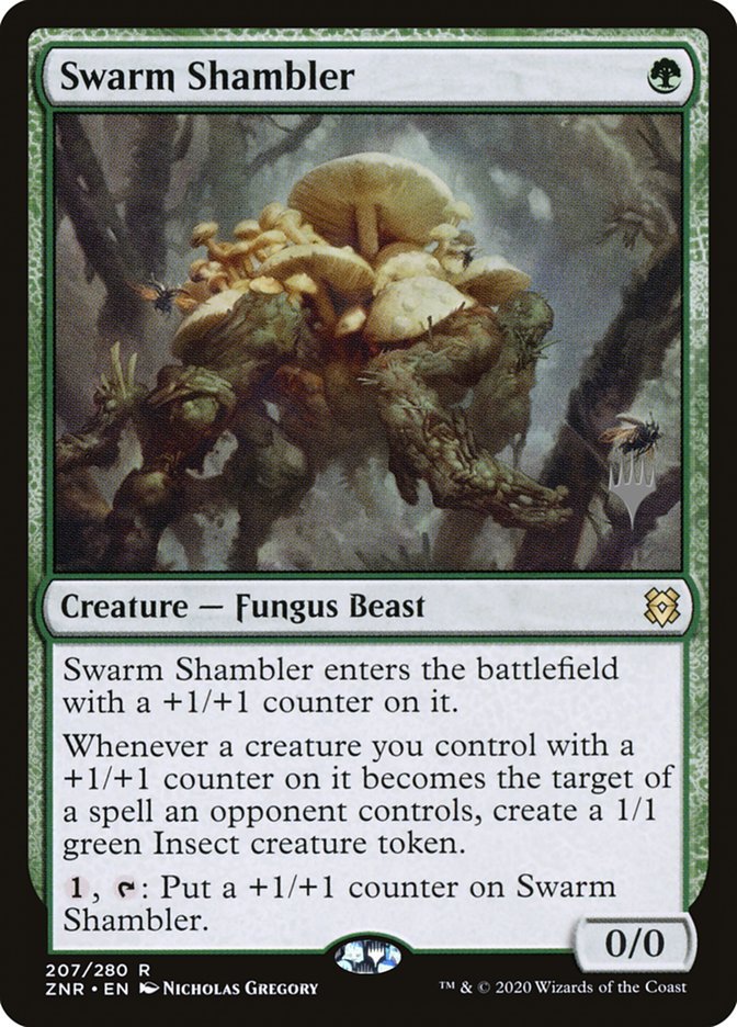 Swarm Shambler (Promo Pack) [Zendikar Rising Promos] - Card Brawlers