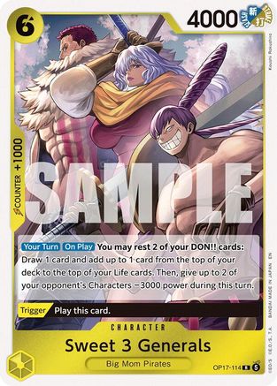 Sweet 3 Generals (OP17-114) - The World's Strongest Warriors Foil - Card Brawlers