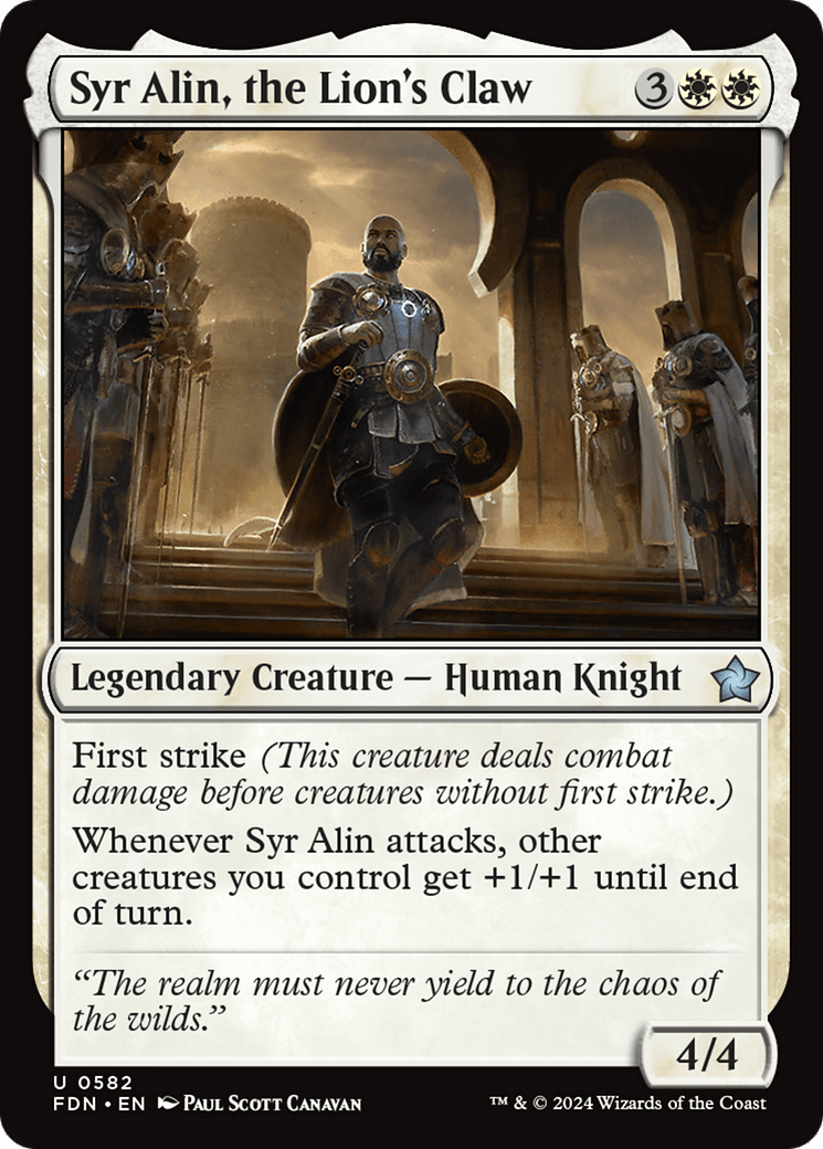 Syr Alin, the Lion's Claw [Foundations] - Card Brawlers