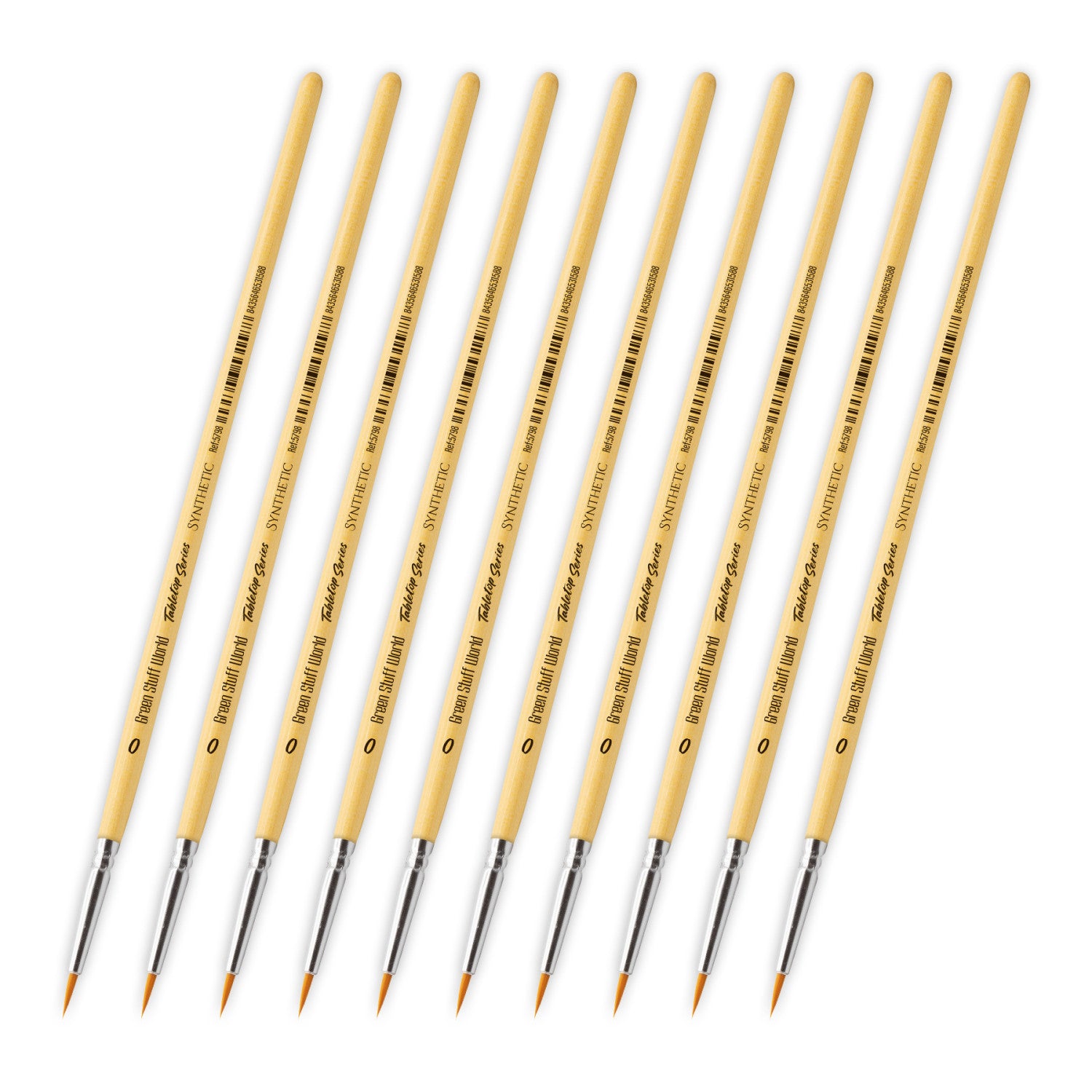TABLETOP SERIES Synthetic Brush Size 0 (Pack of 10) - Green Stuff World - Card Brawlers | Quebec | Canada |