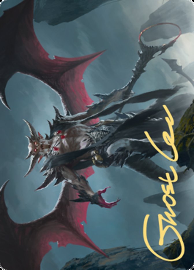 Taborax, Hope's Demise Art Card (Gold - Stamped Signature) [Zendikar Rising Art Series] - Card Brawlers