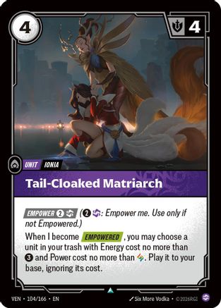 Tail-Cloaked Matriarch (104/166) - Vendetta - Card Brawlers