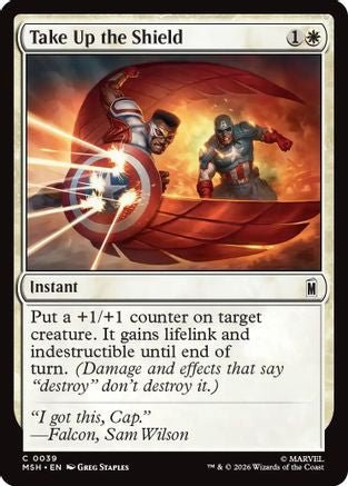 Take Up the Shield (MSH-039) - Marvel Super Heroes Foil - Card Brawlers