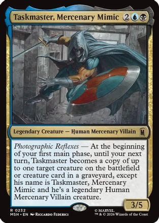 Taskmaster, Mercenary Mimic (MSH-232) - Marvel Super Heroes Foil - Card Brawlers