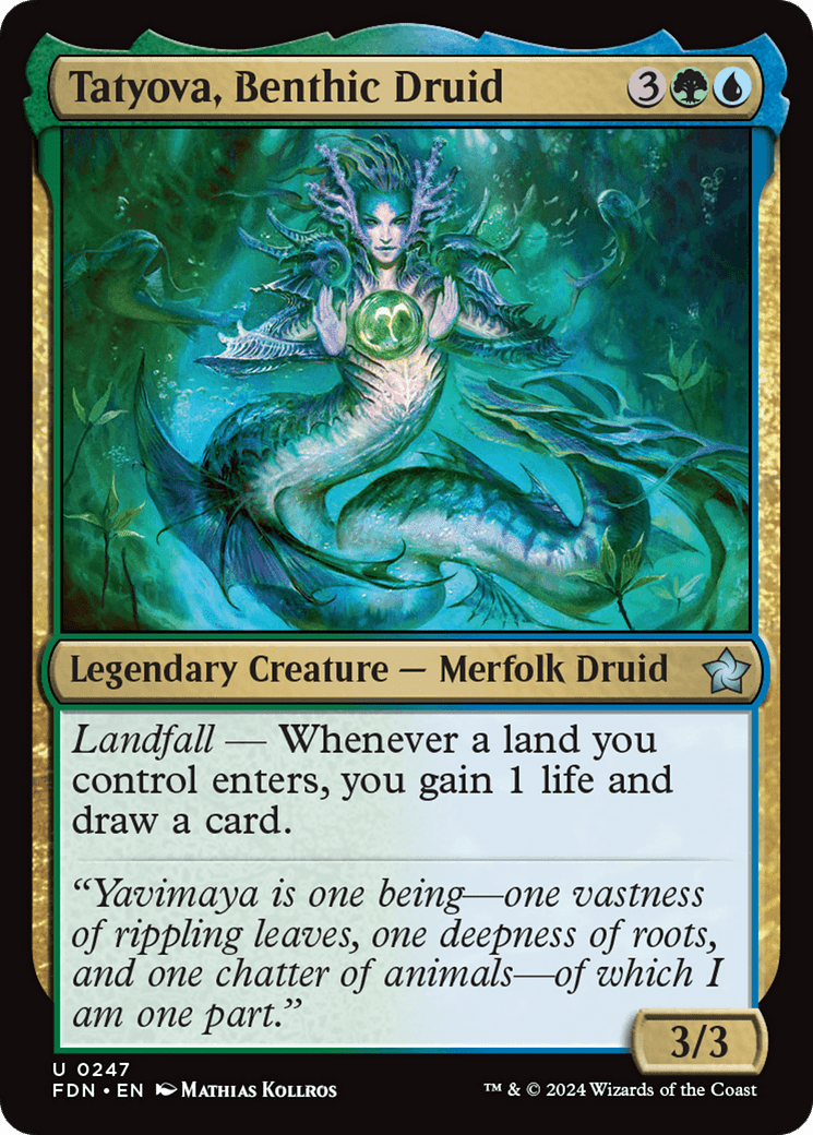 Tatyova, Benthic Druid [Foundations] - Card Brawlers