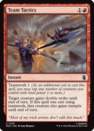 Team Tactics (MSH-155) - Marvel Super Heroes Foil - Card Brawlers