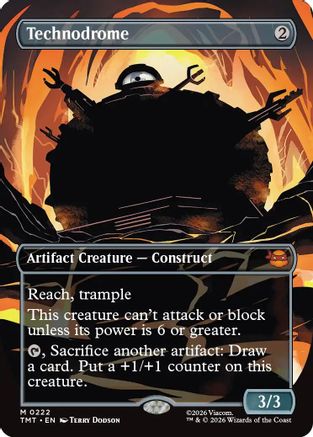 Technodrome (Borderless) (TMT-222) - Teenage Mutant Ninja Turtles - Card Brawlers