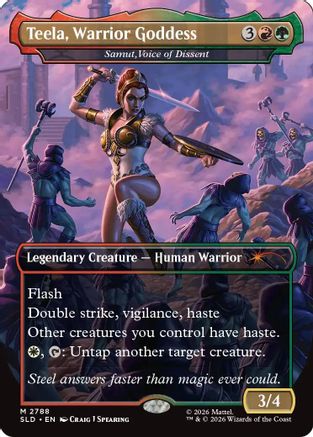 Teela, Warrior Goddess - Samut, Voice of Dissent (SLD-2788) - Secret Lair Drop Series Foil - Card Brawlers