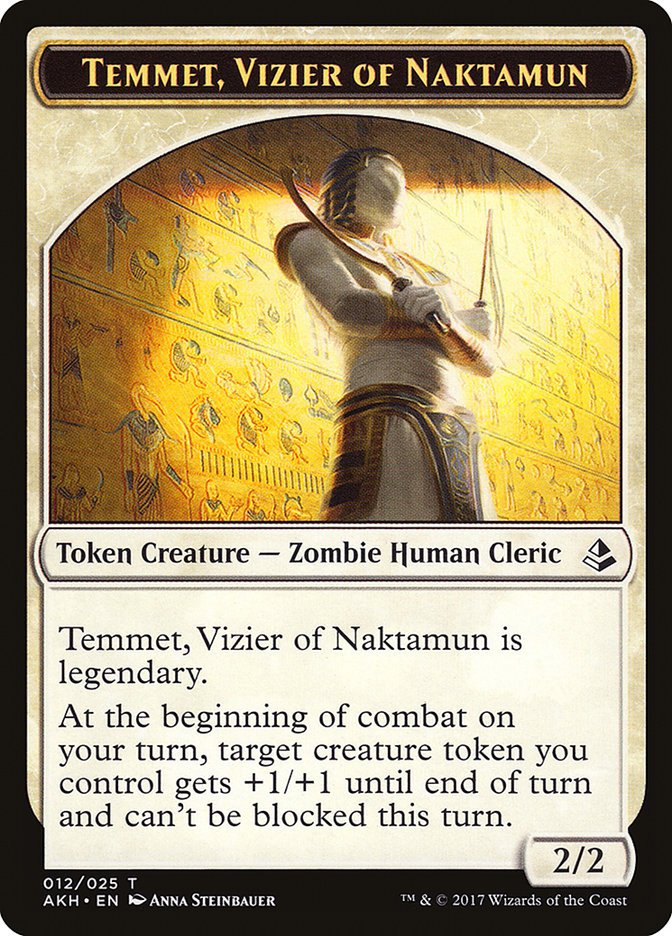 Temmet, Vizier of Naktamun Token [Amonkhet Tokens] - Card Brawlers