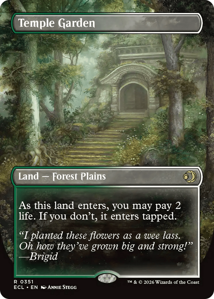 Temple Garden (Borderless) [Lorwyn Eclipsed] - Card Brawlers