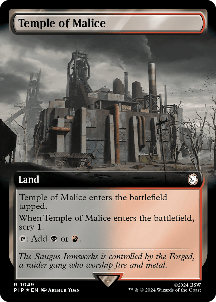 Temple of Malice (Extended Art) (Surge Foil) [Fallout] - Card Brawlers