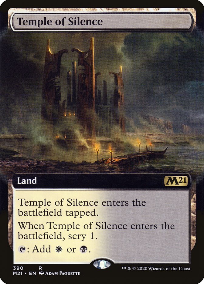 Temple of Silence (Extended Art) [Core Set 2021] - Card Brawlers