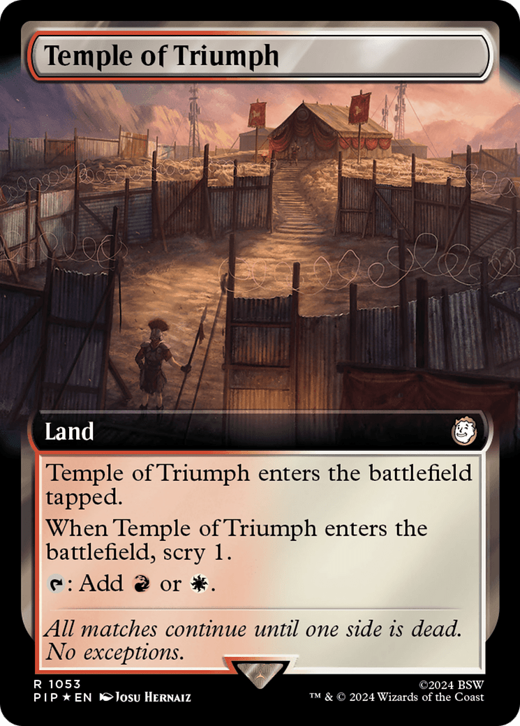 Temple of Triumph (Extended Art) (Surge Foil) [Fallout] - Card Brawlers