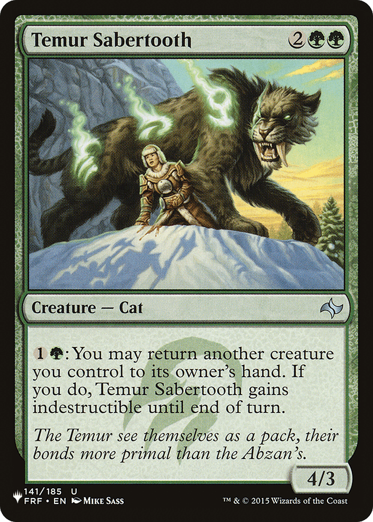 Temur Sabertooth [The List] - Card Brawlers