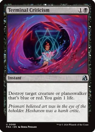 Terminal Criticism (FRA-068) - Reality Fracture Foil - Card Brawlers