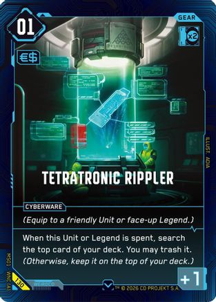 Tetratronic Rippler (130) - Welcome to Night City Retail - Card Brawlers