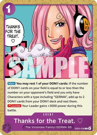Thanks for the Treat. (EB03-038) - Extra Booster: One Piece Heroines Edition - Card Brawlers