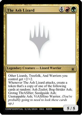 The Ash Lizard (UNK-) - Un-Known Event Playtest Cards - Card Brawlers