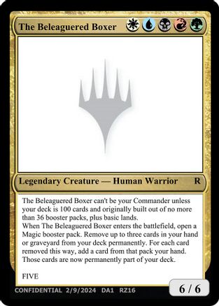 The Beleaguered Boxer (UNK-) - Un-Known Event Playtest Cards - Card Brawlers