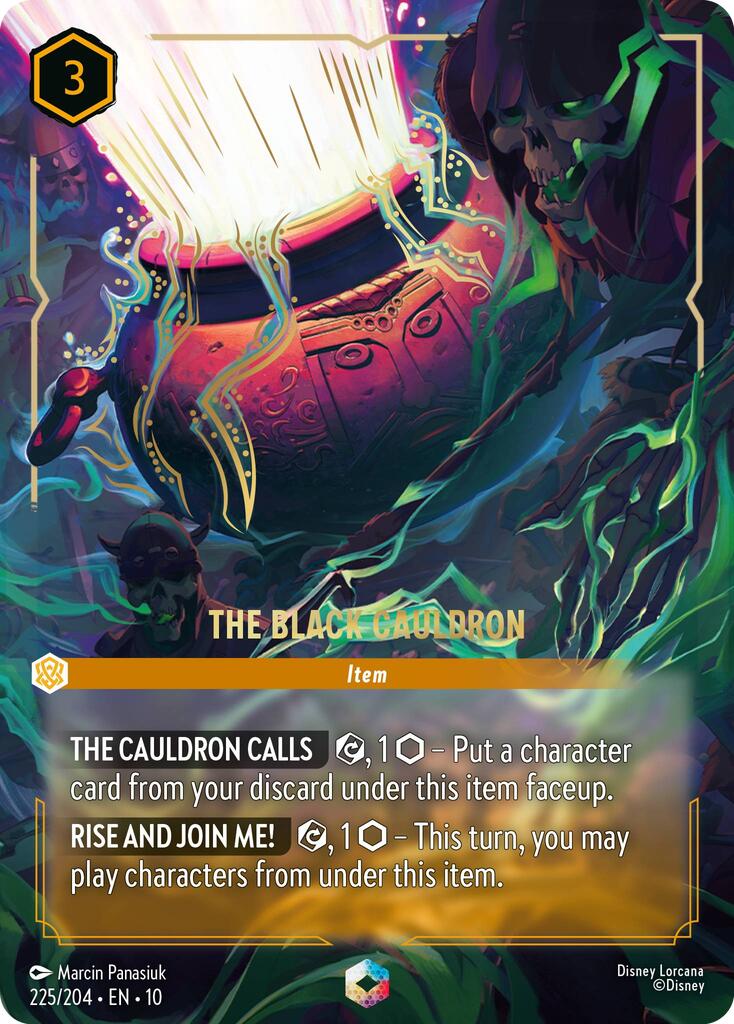The Black Cauldron (Enchanted) (225/204) [Whispers in the Well] - Card Brawlers
