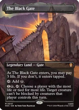 The Black Gate (Borderless) (HOC-047) - The Hobbit: Eternal-Legal - Card Brawlers