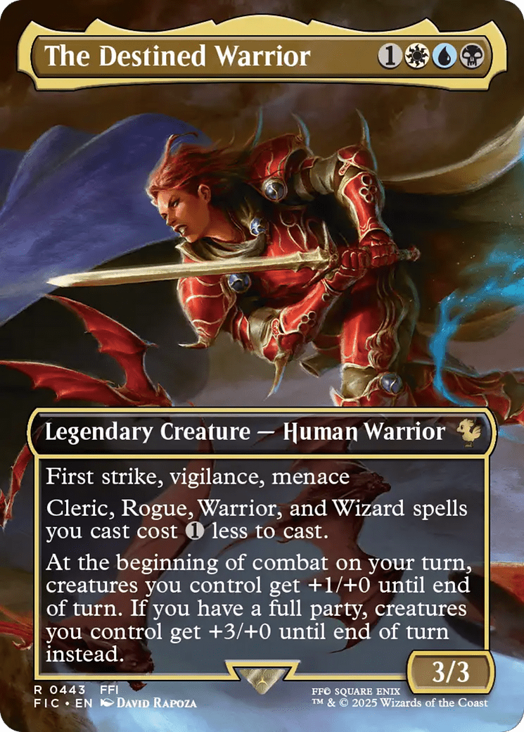 The Destined Warrior (Borderless) [FINAL FANTASY Commander] - Card Brawlers