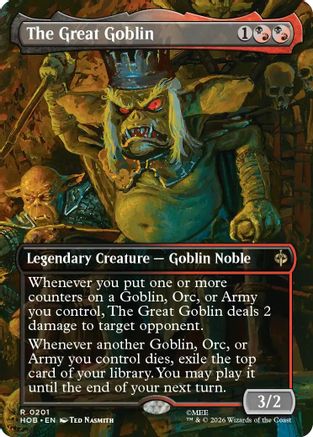 The Great Goblin (Borderless) (HOB-201) - The Hobbit - Card Brawlers