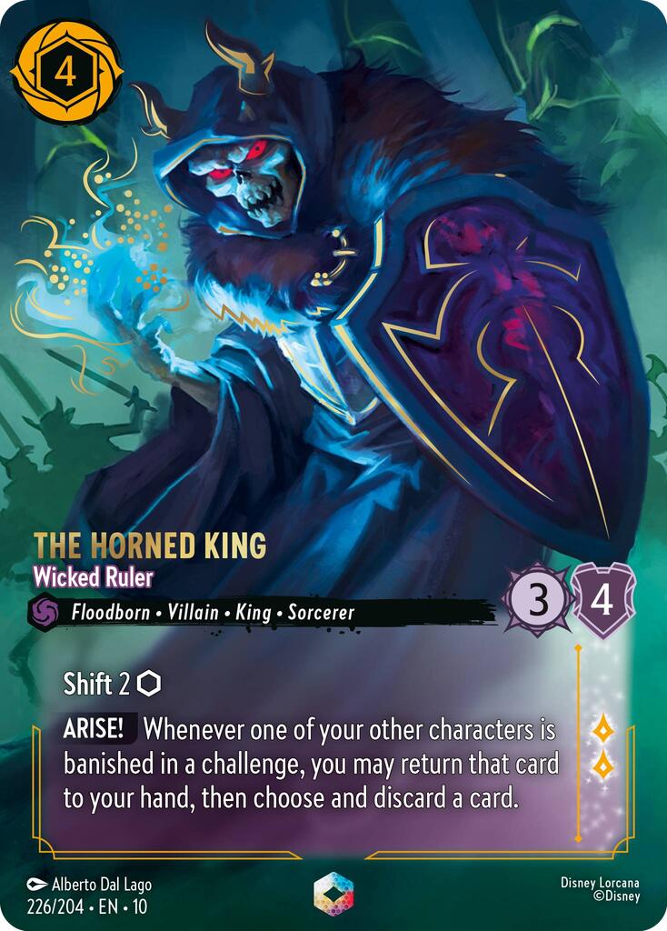 The Horned King - Wicked Ruler (Enchanted) (226/204) [Whispers in the Well] - Card Brawlers