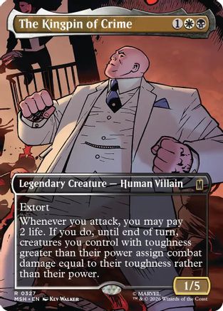 The Kingpin of Crime (Borderless) (0327) (MSH-327) - Marvel Super Heroes - Card Brawlers
