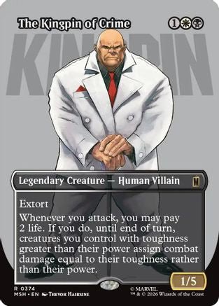 The Kingpin of Crime (Borderless) (0374) (MSH-374) - Marvel Super Heroes Foil - Card Brawlers