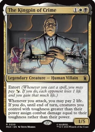 The Kingpin of Crime (MSH-220) - Marvel Super Heroes Foil - Card Brawlers