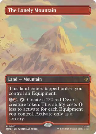 The Lonely Mountain (Borderless) (0207) (HOB-207) - The Hobbit Foil - Card Brawlers