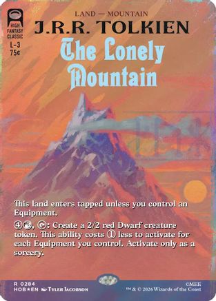 The Lonely Mountain (Borderless) (Surge Foil) (HOB-284) - The Hobbit Foil - Card Brawlers