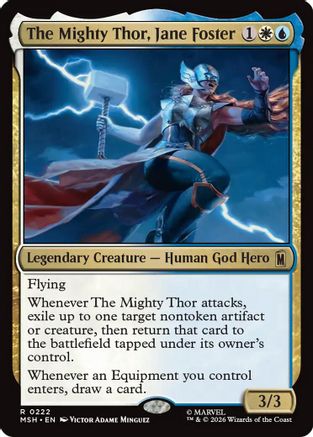 The Mighty Thor, Jane Foster (MSH-222) - Marvel Super Heroes Foil - Card Brawlers