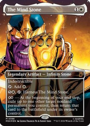 The Mind Stone (Borderless) (MSH-386) - Marvel Super Heroes Foil - Card Brawlers
