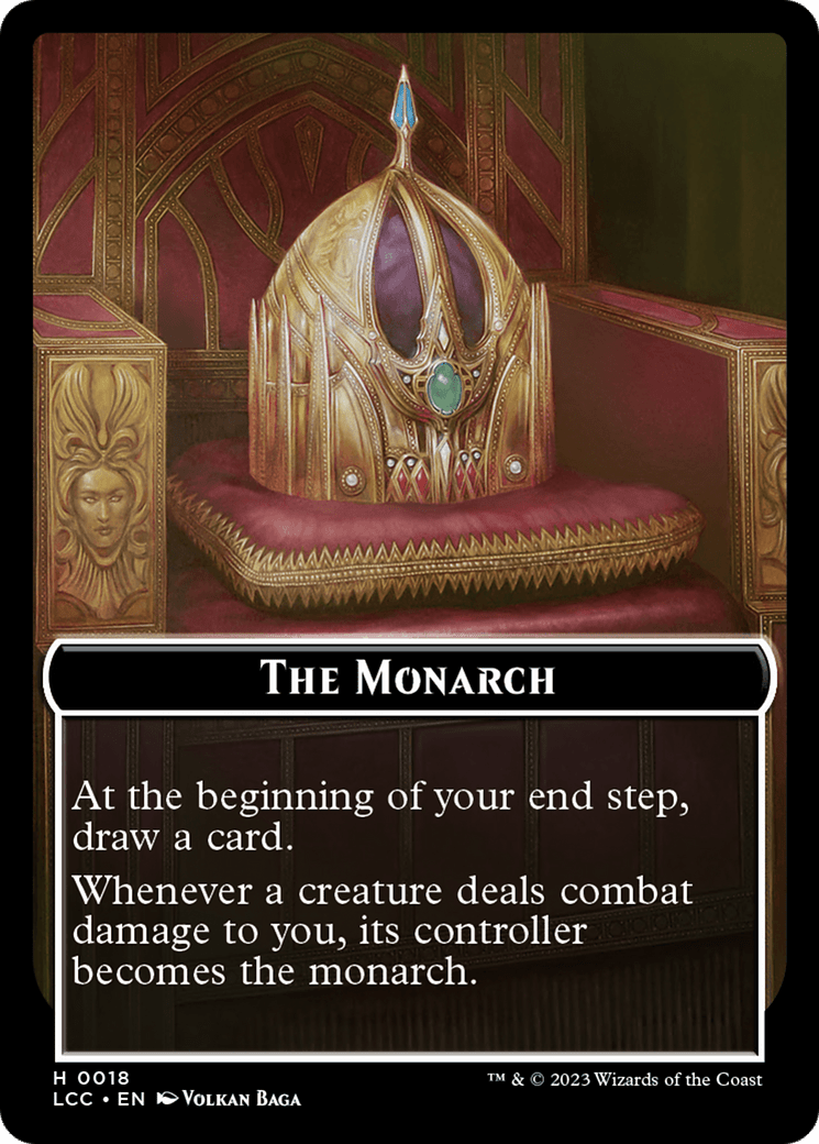 The Monarch // Dinosaur Double - Sided Token [The Lost Caverns of Ixalan Commander Tokens] - Card Brawlers