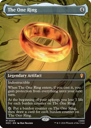 The One Ring (Borderless) (HOC-044) - The Hobbit: Eternal-Legal Foil - Card Brawlers