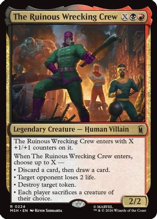 The Ruinous Wrecking Crew (MSH-224) - Marvel Super Heroes Foil - Card Brawlers