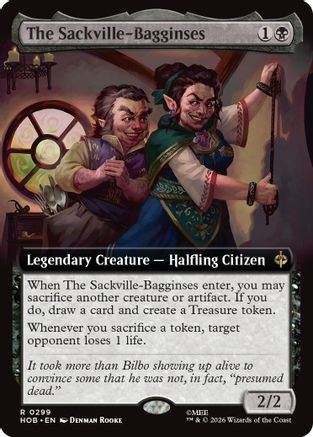 The Sackville-Bagginses (Extended Art) (HOB-299) - The Hobbit Foil - Card Brawlers