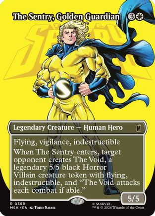 The Sentry, Golden Guardian (Borderless) (MSH-358) - Marvel Super Heroes Foil - Card Brawlers