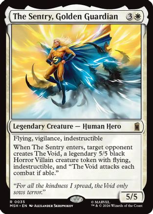 The Sentry, Golden Guardian (MSH-035) - Marvel Super Heroes Foil - Card Brawlers