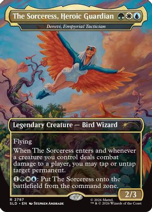 The Sorceress, Heroic Guardian - Derevi, Empyrial Tactician (SLD-2787) - Secret Lair Drop Series Foil - Card Brawlers