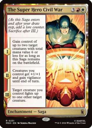 The Super Hero Civil War (MSH-231) - Marvel Super Heroes - Card Brawlers