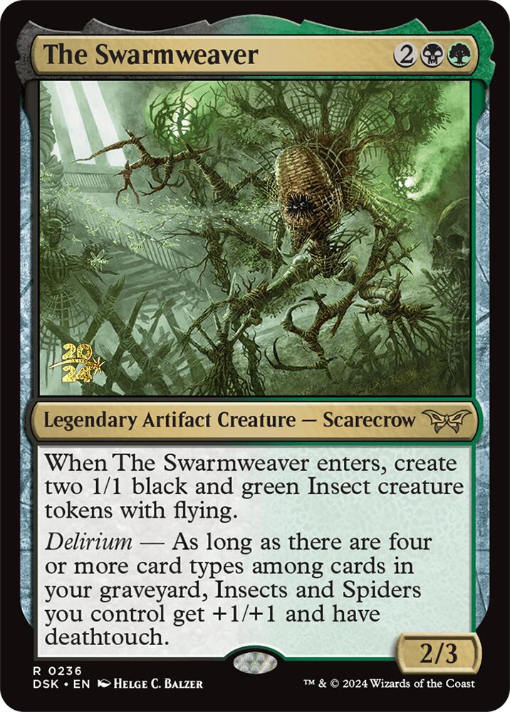 The Swarmweaver (0236) [Duskmourn: House of Horror Prerelease Promos] - Card Brawlers