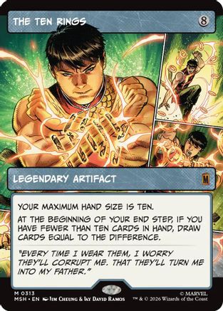 The Ten Rings (Borderless) (MSH-313) - Marvel Super Heroes Foil - Card Brawlers