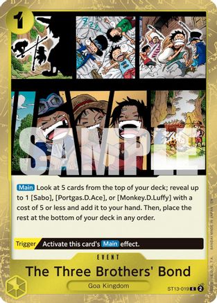 The Three Brothers' Bond (Pirate Foil) (ST13-019) - Premium Booster -The Best- Vol. 2 Foil - Card Brawlers